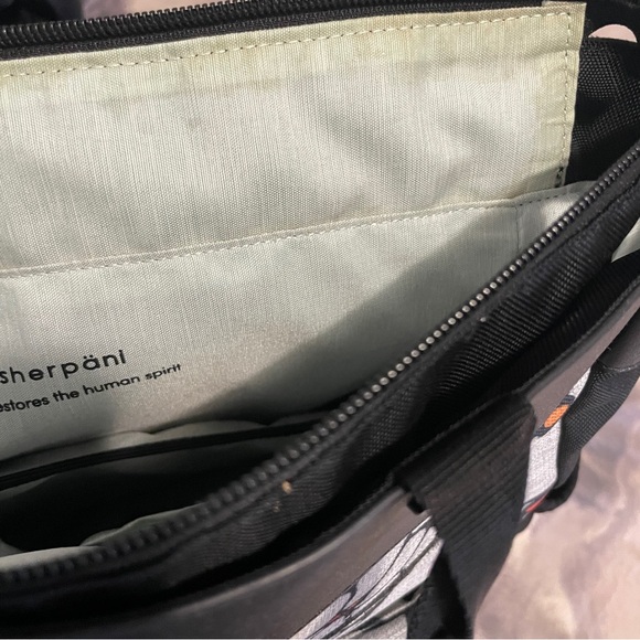 Sherpani Black and Gray Print Laptop Backpack - Picture 7 of 7